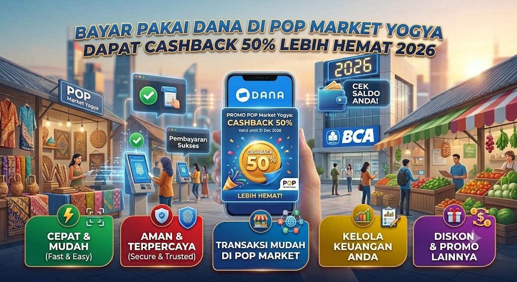 Bayar Pakai DANA di POP Market Yogya Dapat Cashback 50% Lebih Hemat
