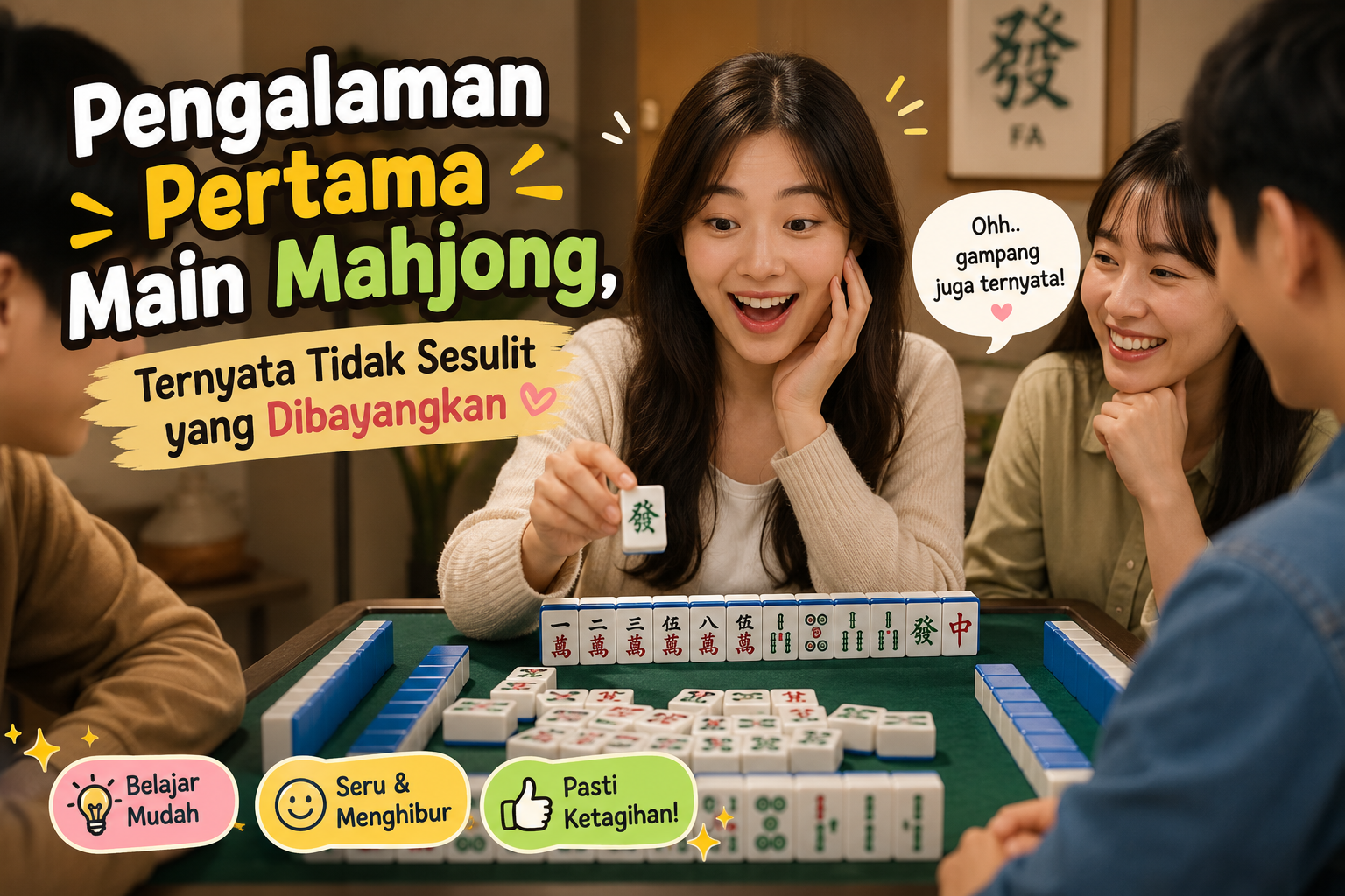 Pengalaman Pertama Main Mahjong, Ternyata Tidak Sesulit yang Dibayangkan